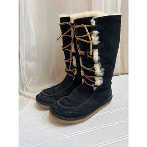 Ugg Lace Up Black Boots